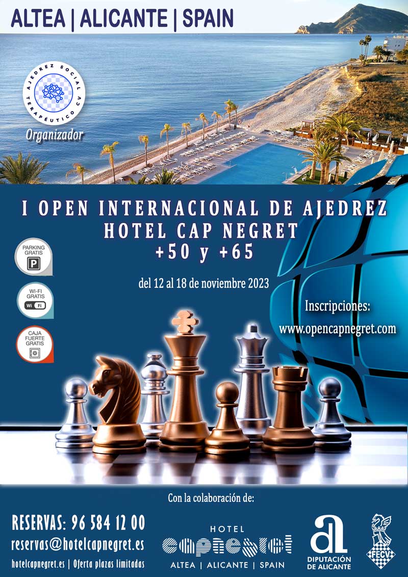 cartel anunciador del torneo de ajedrez